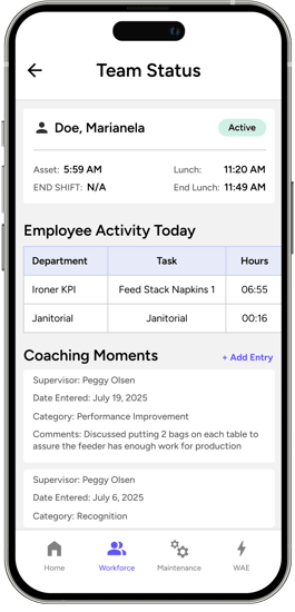 Laundry coaching software