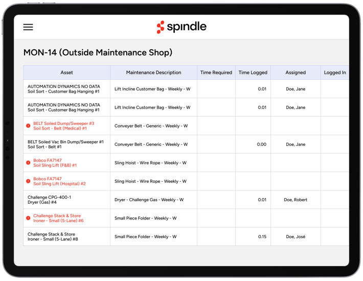 Laundry CMMS maintenance