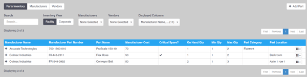 Parts Inventory